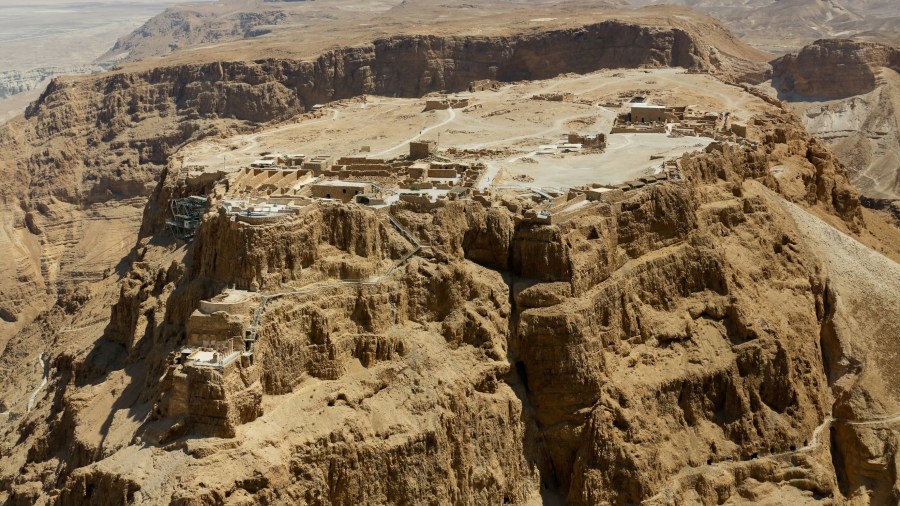 Masada’s Northern Palace above the desert